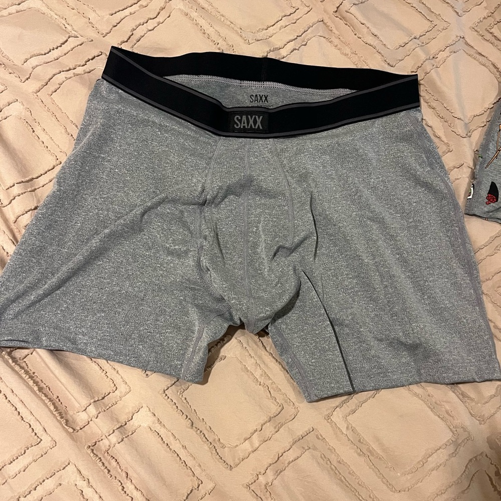 SAXX Men's Boxer Briefs - Gray and Blue - Picture 6 of 7
